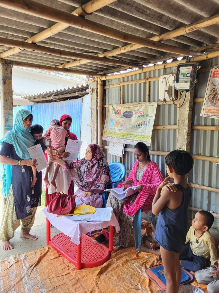 Dr. Shazia Khan conducting primary healthcare checkups in rural Bihar huts
